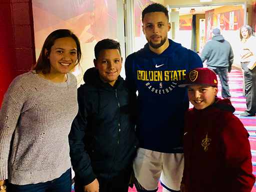 Dominic Raiola Kids and Steph Curry